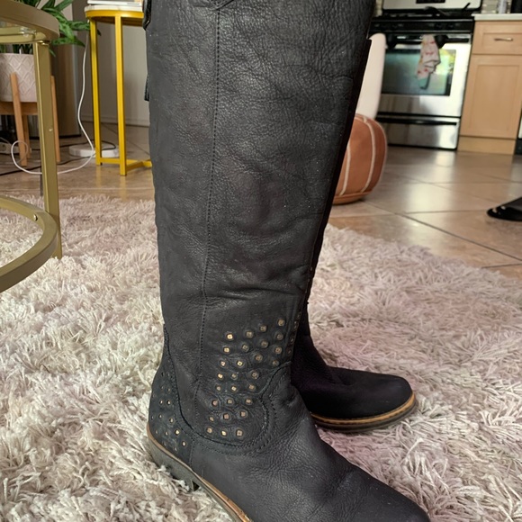 Real Leather Black Boots - Biala - Picture 2 of 4